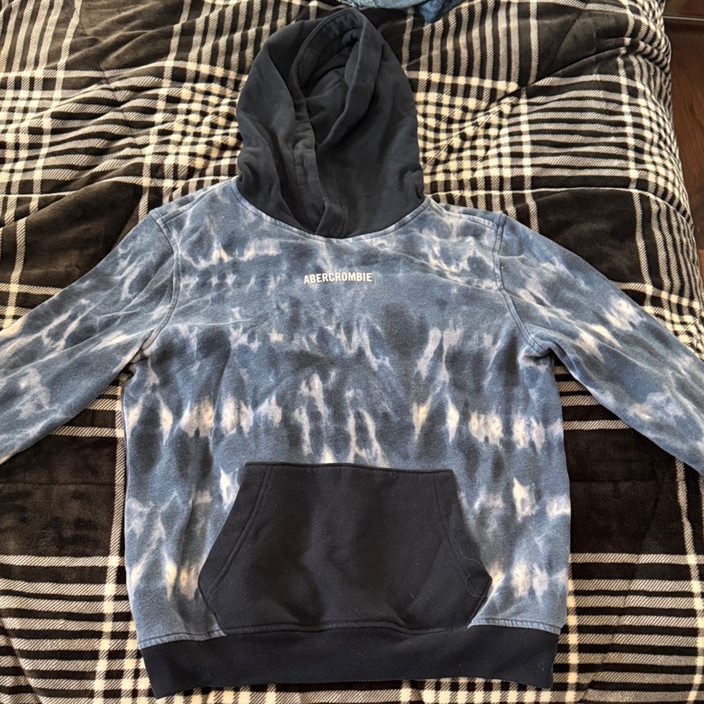 Abercrombie Kids Blue Tie-Dye Hoodie
